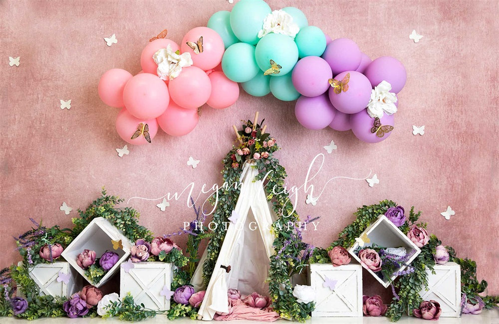 Fondo de Mariposas de Felicidad Diseñado por Megan Leigh Photography