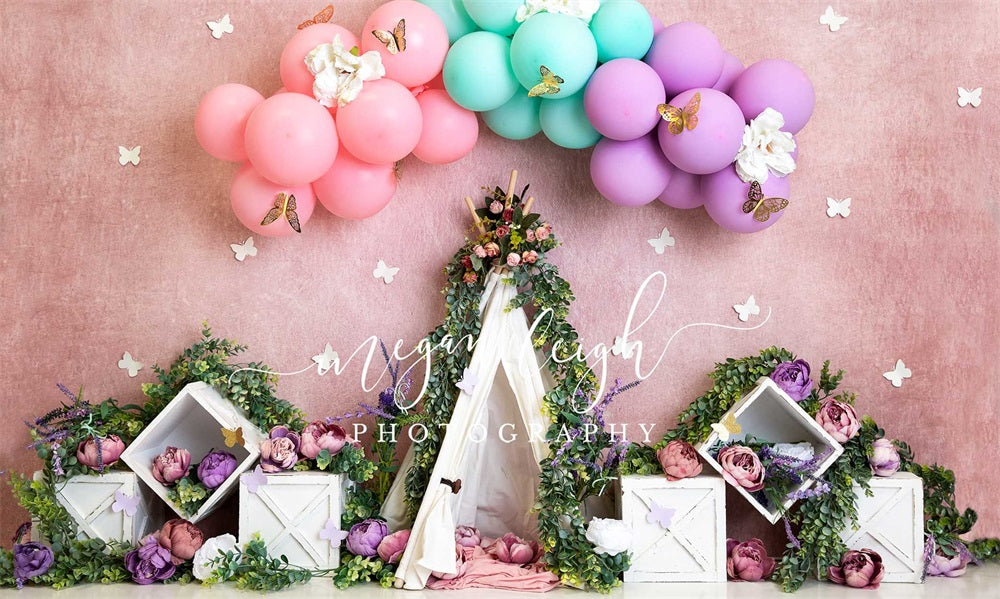 Fondo de Mariposas de Felicidad Diseñado por Megan Leigh Photography