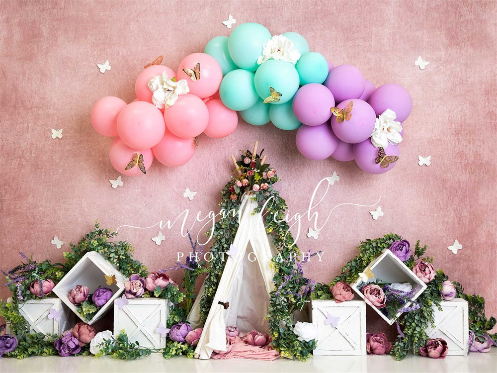 Fondo de Mariposas de Felicidad Diseñado por Megan Leigh Photography