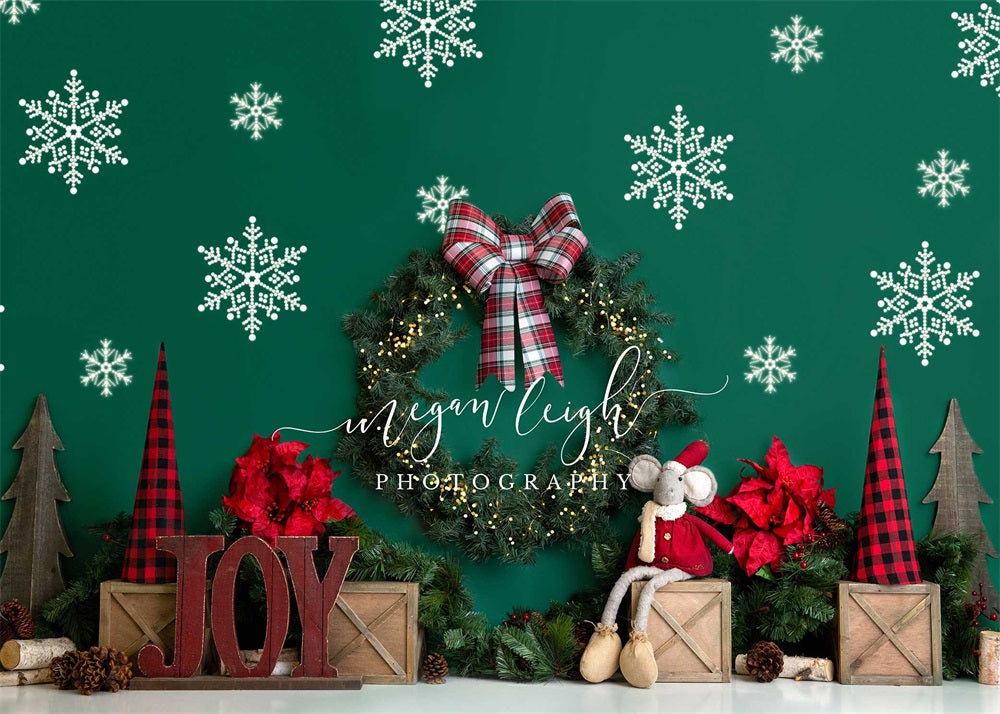 Kate Christmas Joy Backdrop for Photography Designed by Megan Leigh Photography