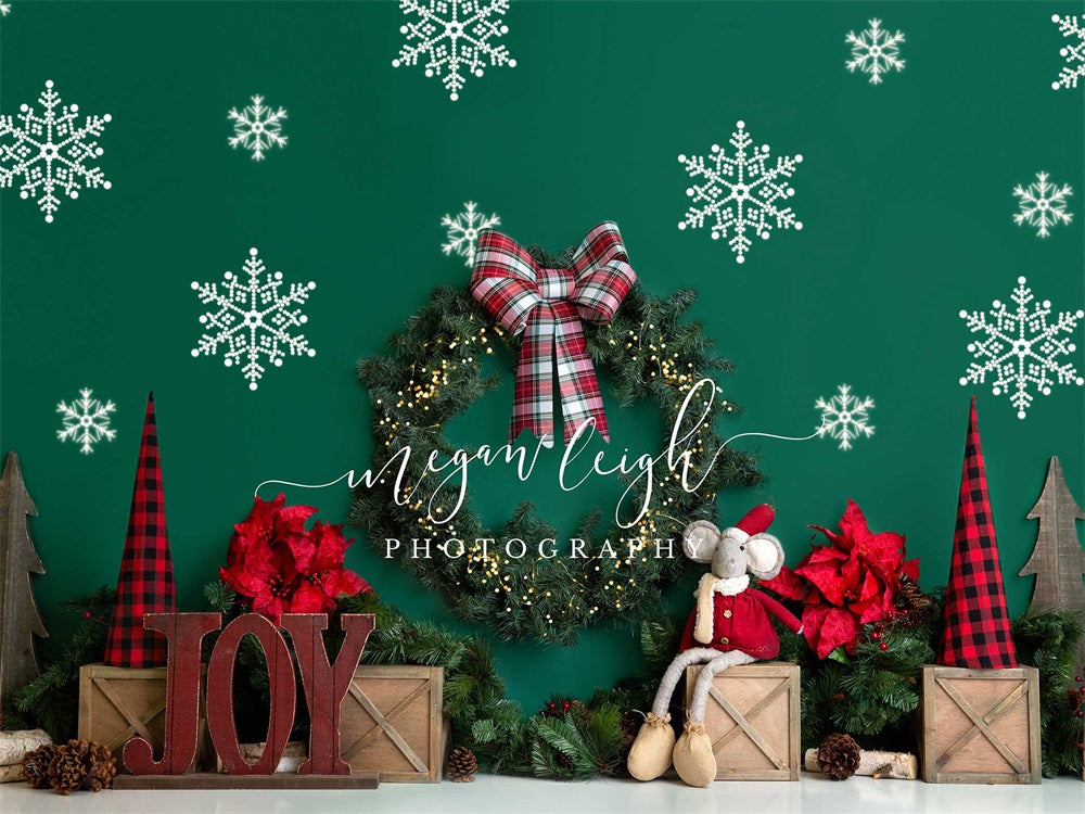 Kate Christmas Joy Backdrop for Photography Designed by Megan Leigh Photography