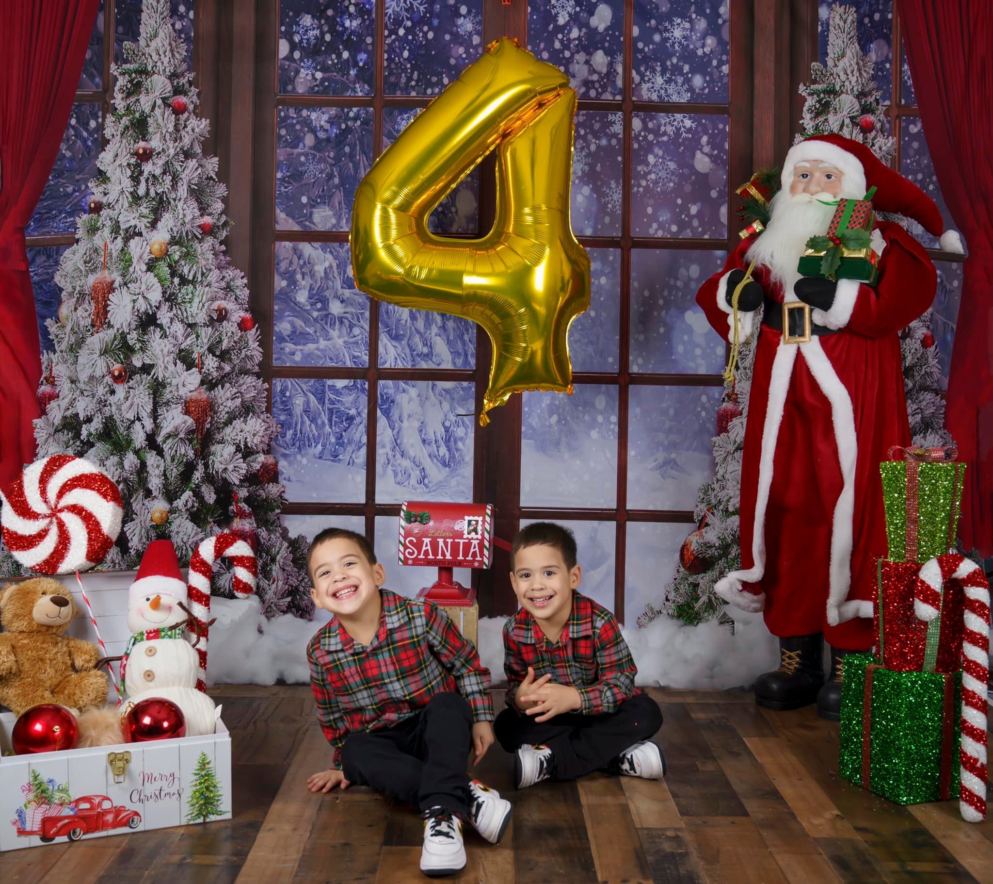 Kate Christmas Winter Snow Window Backdrop Designed by Chain Photography - Kate Backdrop