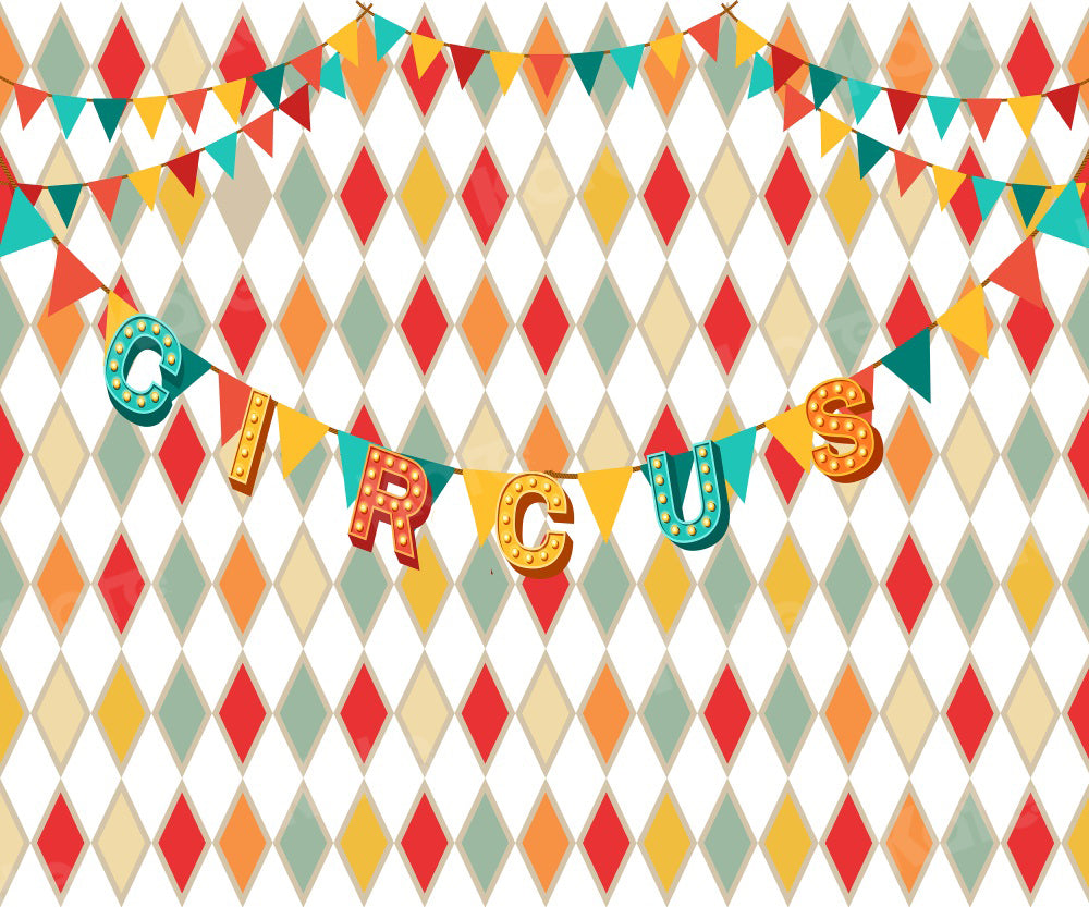 Circus Diamond Patroon Achtergrond voor Fotografie