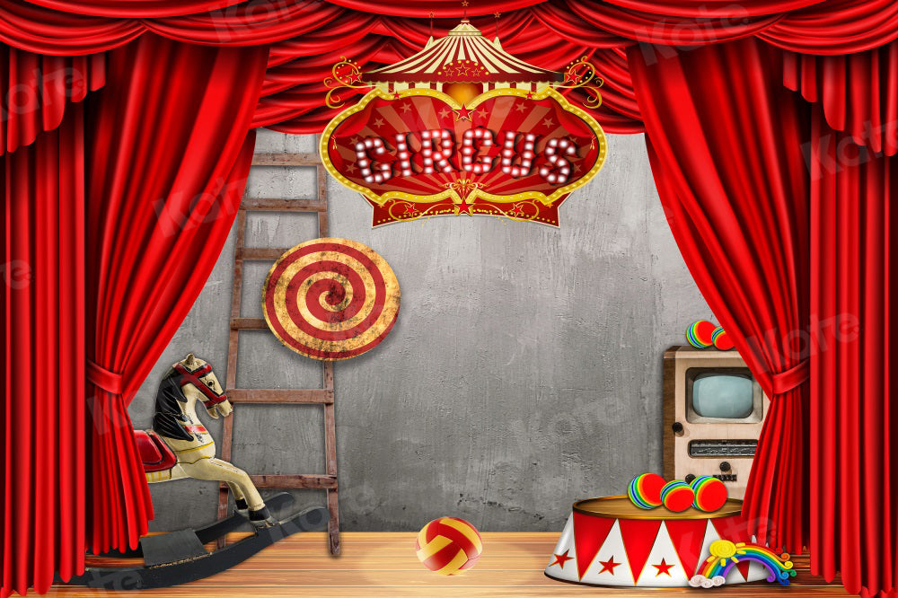 Kate Circus Red Curtain Backdrop for Photography