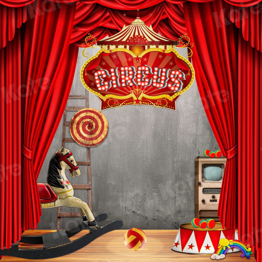 Kate Circus Red Curtain Backdrop for Photography