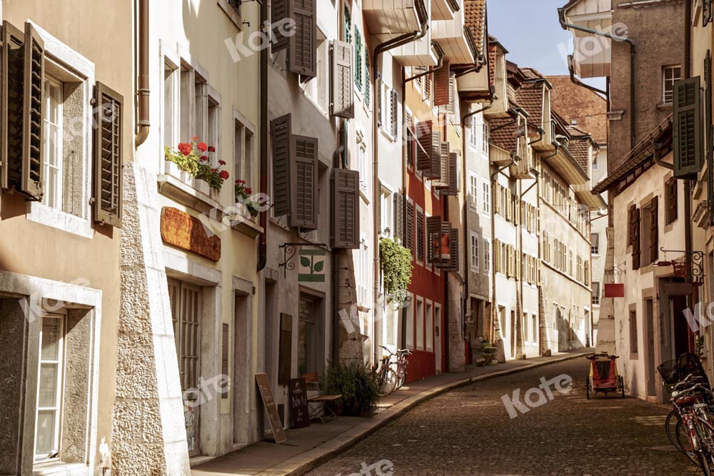 Stadsweergave-achtergrond City Street Town Ontworpen door Chain Photography