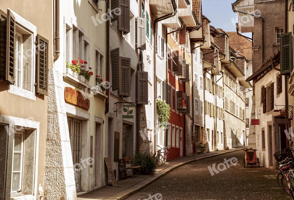 Stadsweergave-achtergrond City Street Town Ontworpen door Chain Photography