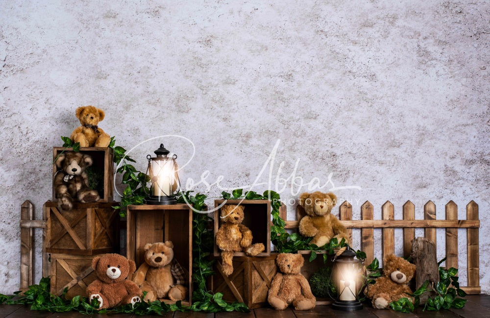 Kate Cute Bear Garden Backdrop for Photography Designed By Rose Abbas