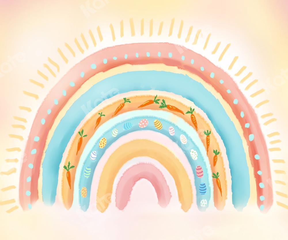 Kate Easter Backdrop Rainbow Birthday Designed by GQ