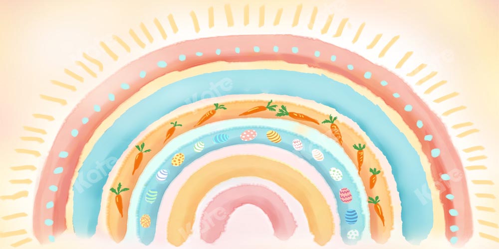 Kate Easter Backdrop Rainbow Birthday Designed by GQ