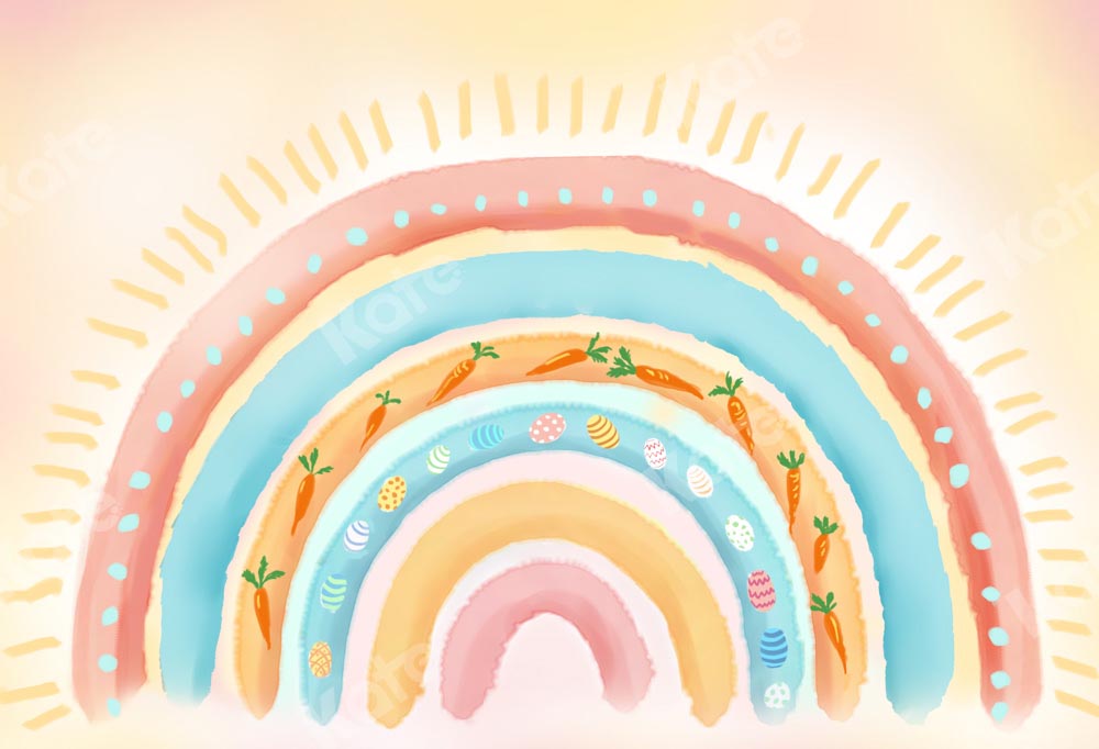 Kate Easter Backdrop Rainbow Birthday Designed by GQ