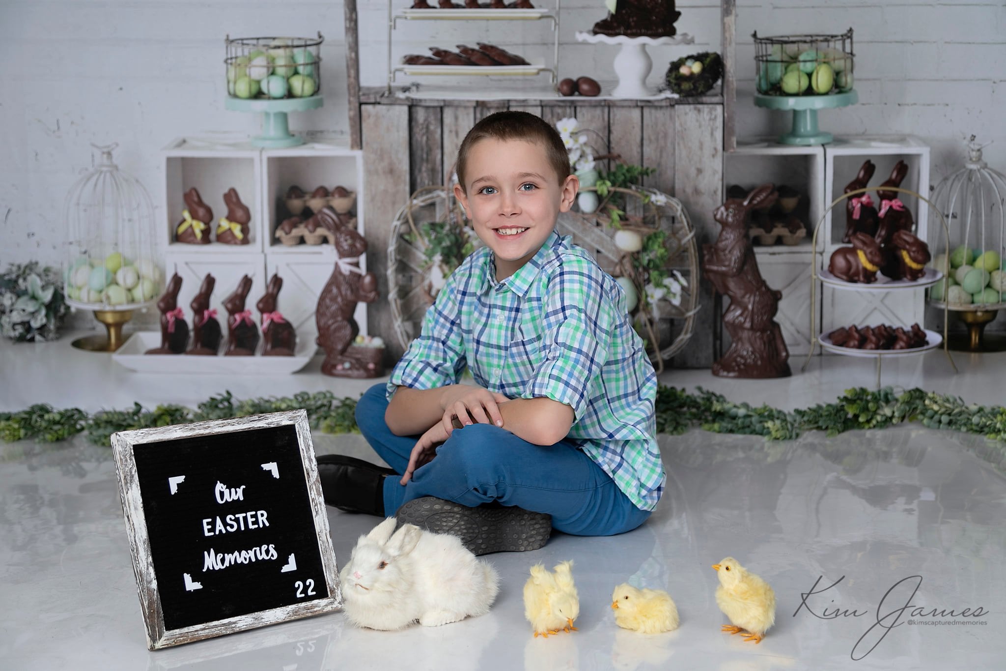 Kate Easter Chocolate Bunnies Backdrop Designed by Mandy Ringe Photography - Kate Backdrop