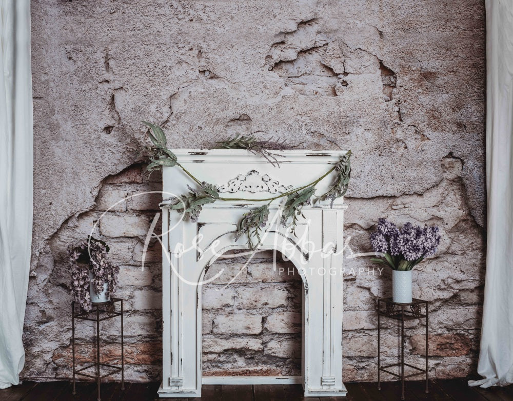 Kate Floral Fireplace Backdrop Brick Wall Designed By Rose Abbas