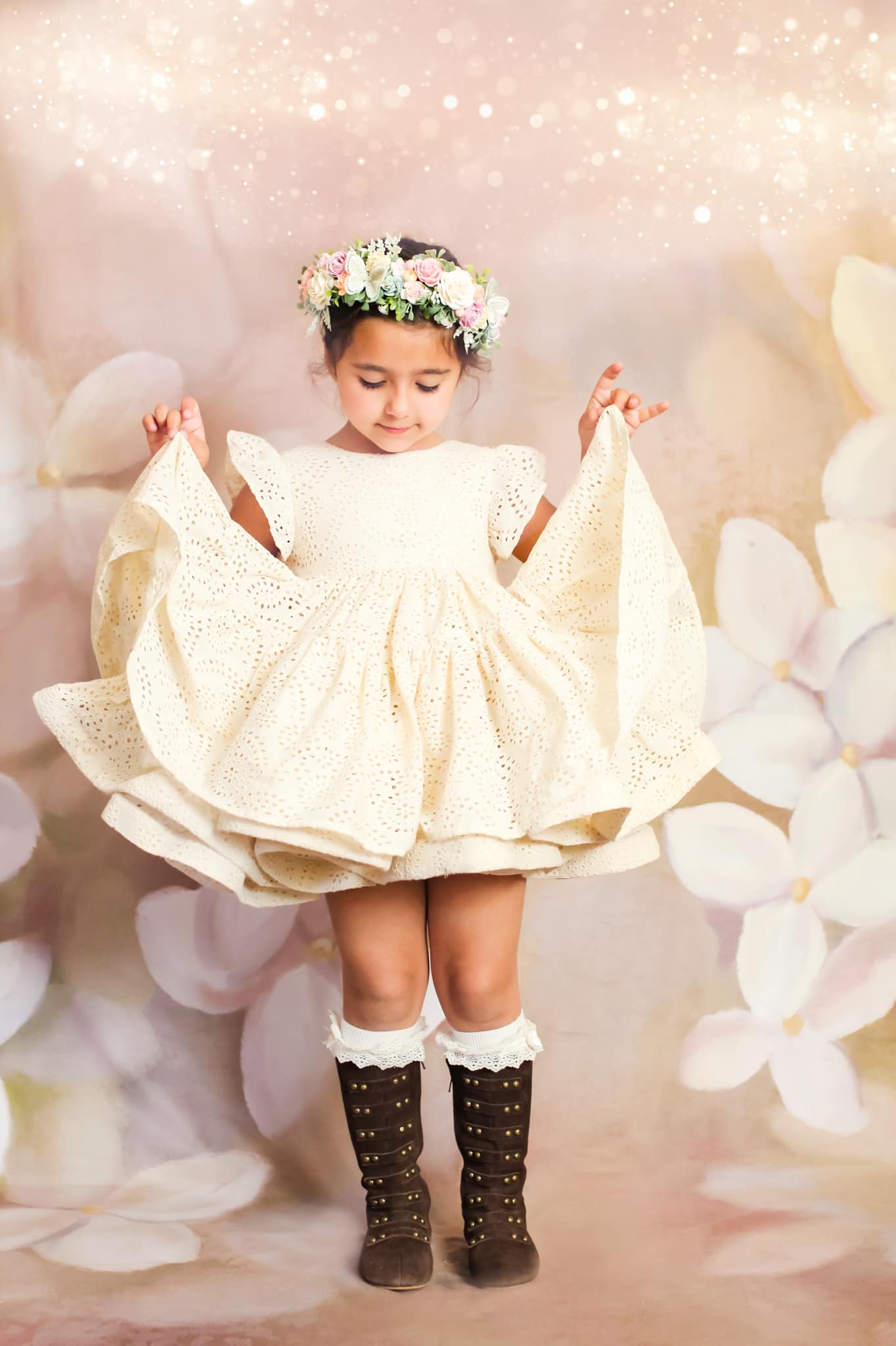 Kate Flower Art Backdrop Hand Painted Designed by GQ