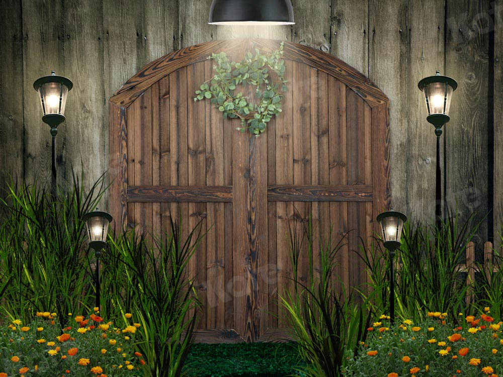 Bloemenachtergrond Barn-deur Ontworpen door Emetselch