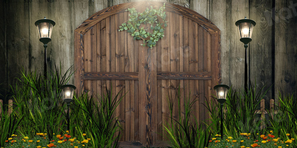 Bloemenachtergrond Barn-deur Ontworpen door Emetselch