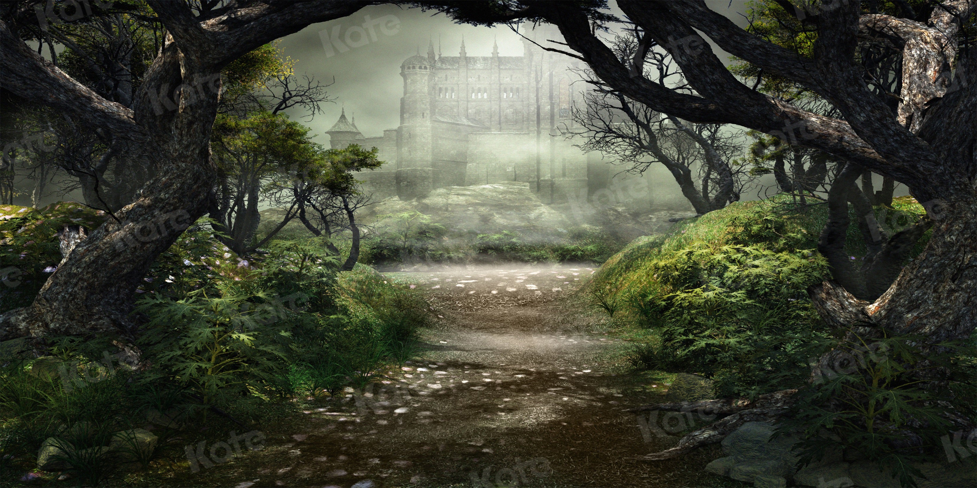 Kate Forest Scenery Backdrop Castle Tree Fantastic Easter/Spring - Katebackdrop