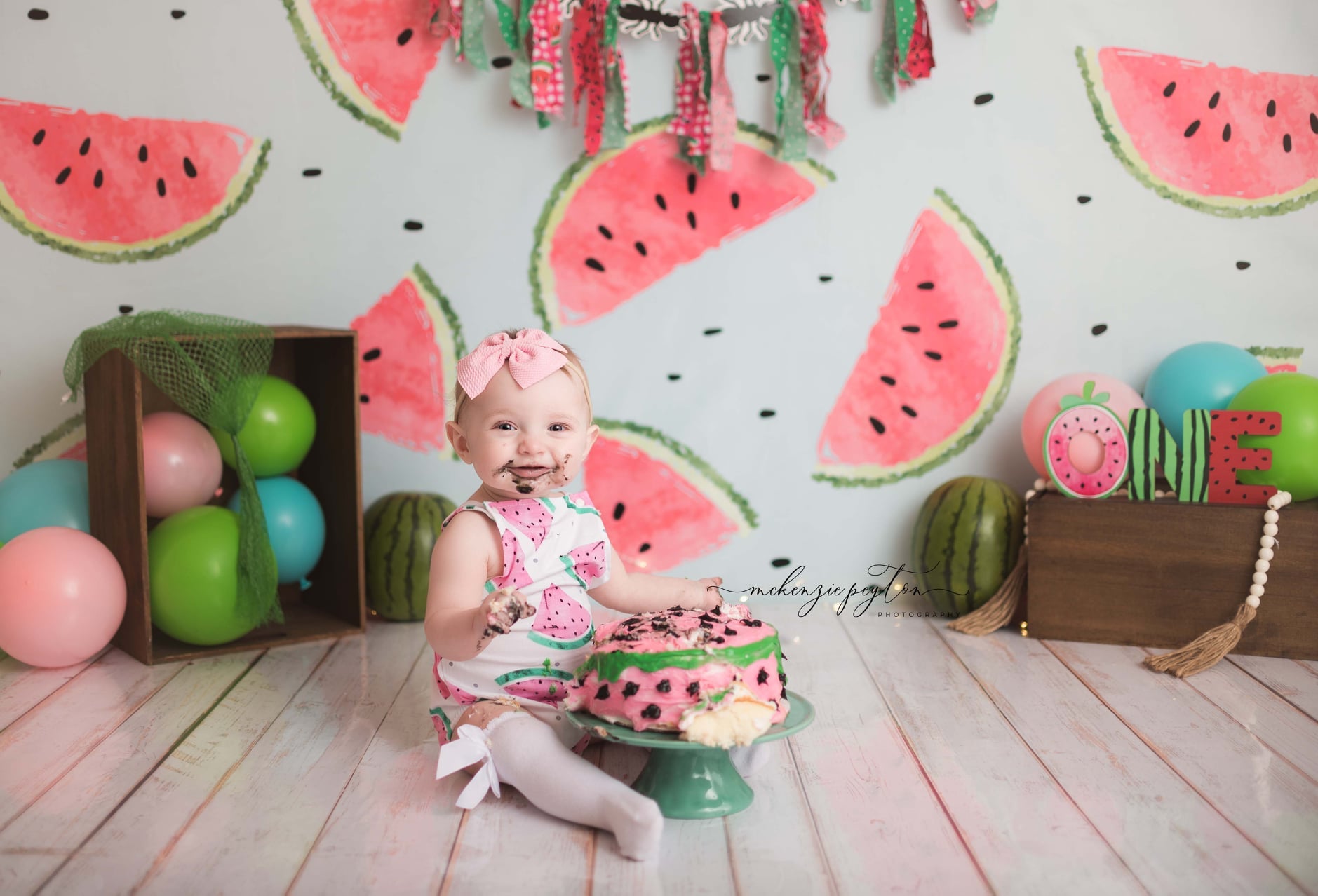 Kate Fresh Background Summer Watermelon Backdrop cake smash/birthday - Kate Backdrop