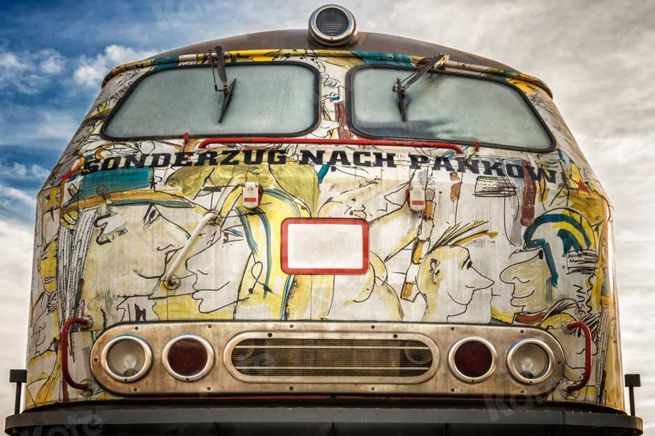 Kate Graffiti Train Backdrop for Photography