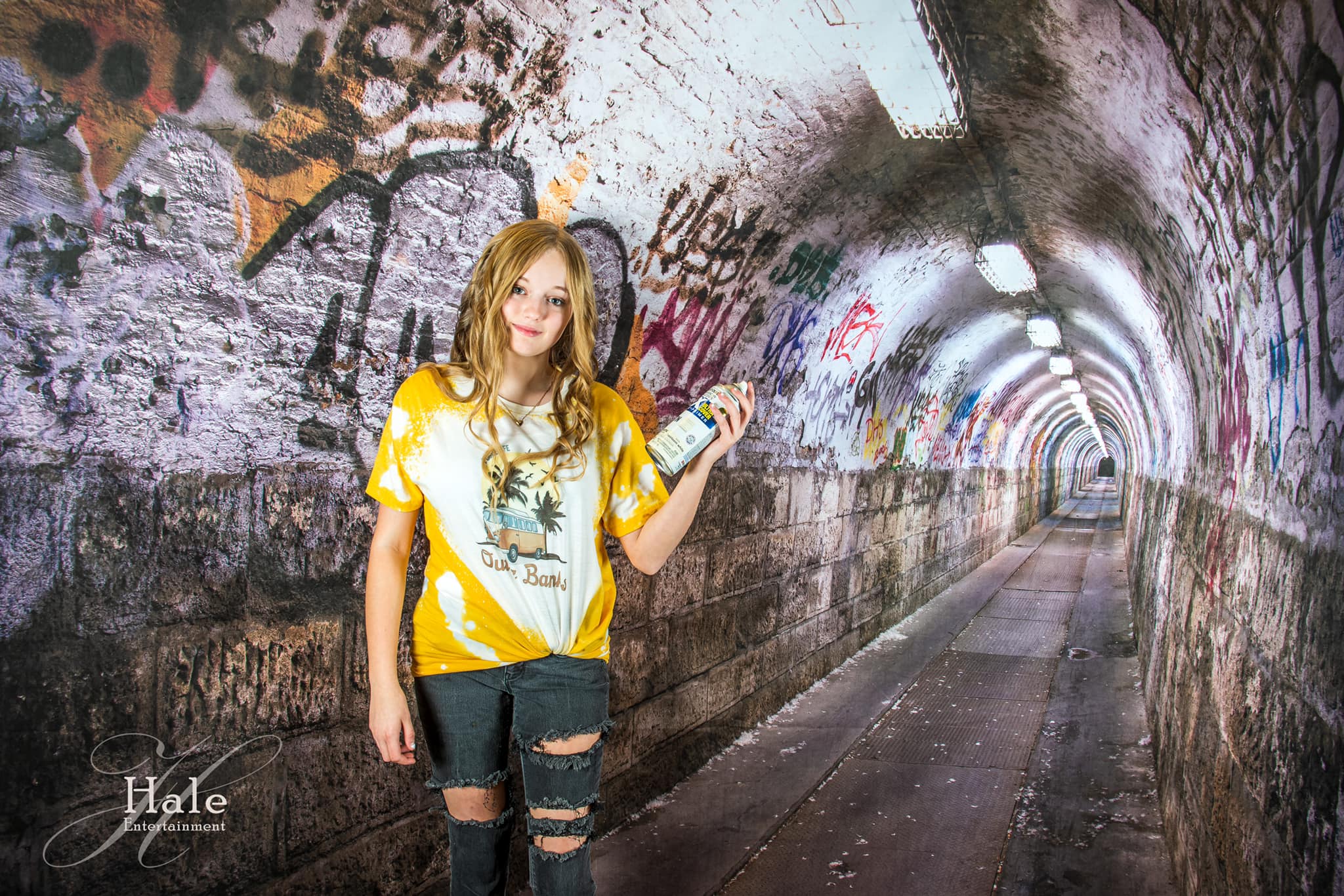 Kate Graffiti Wall Tunnel Building Backdrop For Photography - Katebackdrop