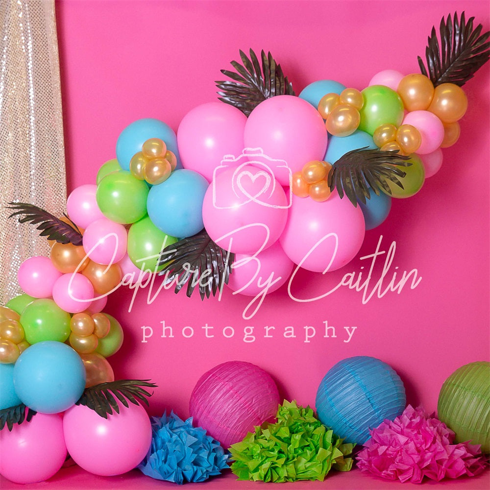 Kate Hawaiian Balloon Garland Backdrop Designed by Caitlin Lynch