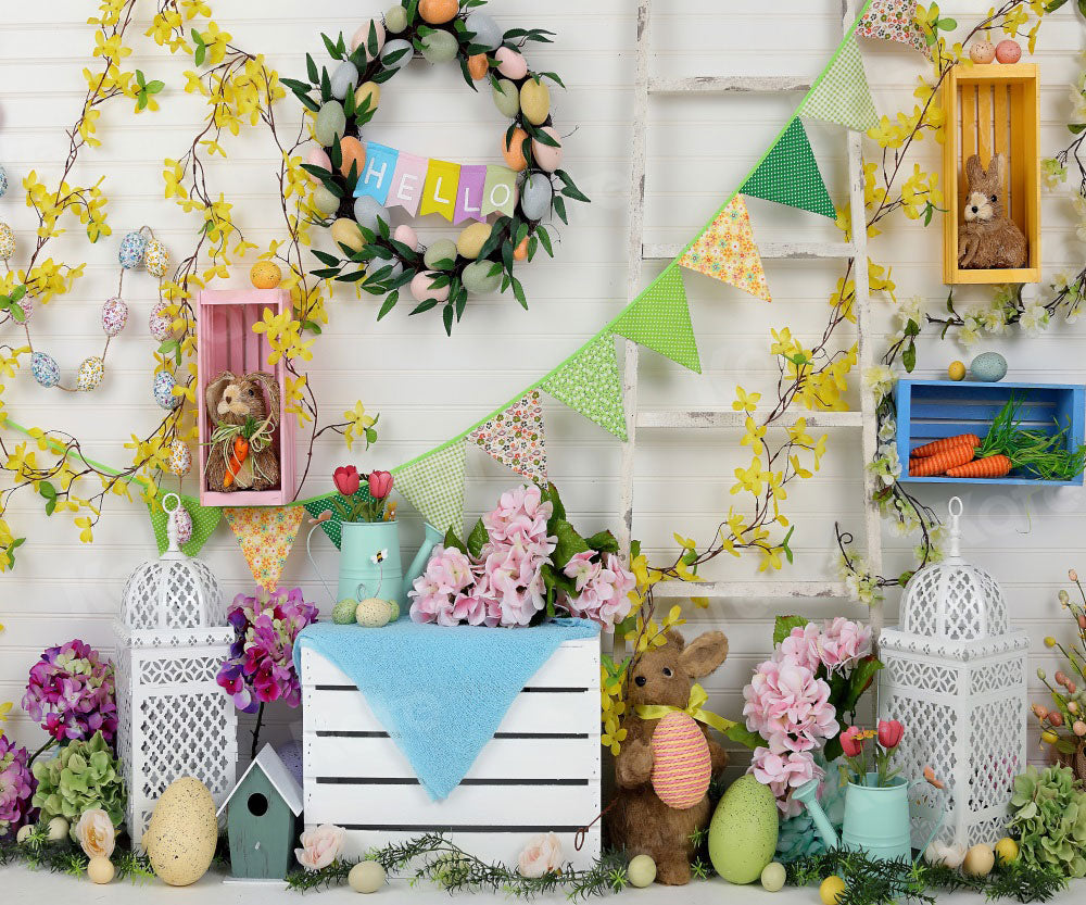 Kate Hello Spring Home Backdrop for Easter session - Kate Backdrop