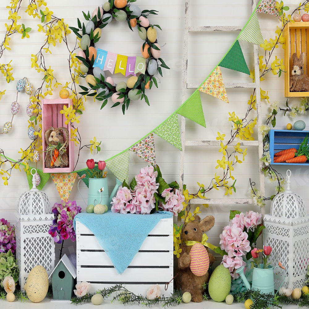 Kate Hello Spring Home Backdrop for Easter session - Kate Backdrop