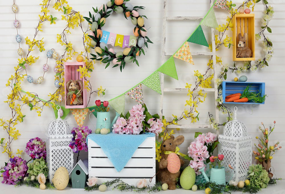 Kate Hello Spring Home Backdrop for Easter session - Kate Backdrop