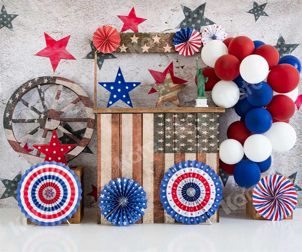 Kate Independence Day Backdrop Balloon Birthday Designed by Emetselch