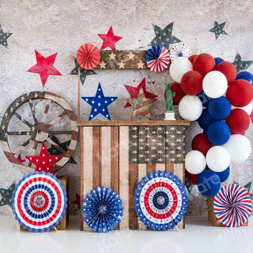 Kate Independence Day Backdrop Balloon Birthday Designed by Emetselch