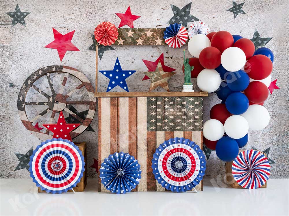 Kate Independence Day Backdrop Balloon Birthday Designed by Emetselch