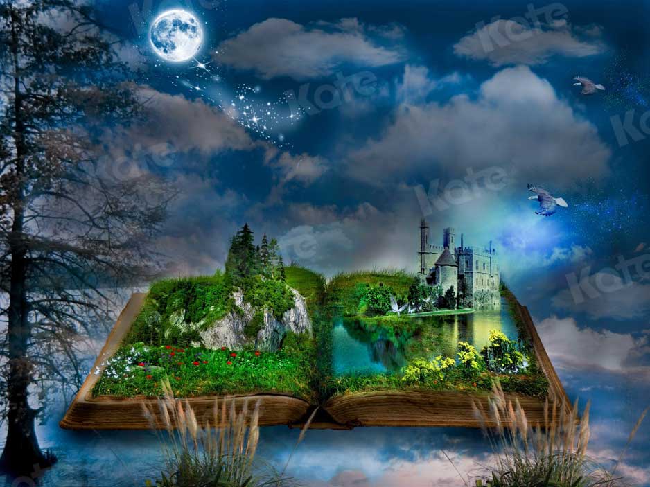 Kate Magic Book World Backdrop Moonlight for Photography
