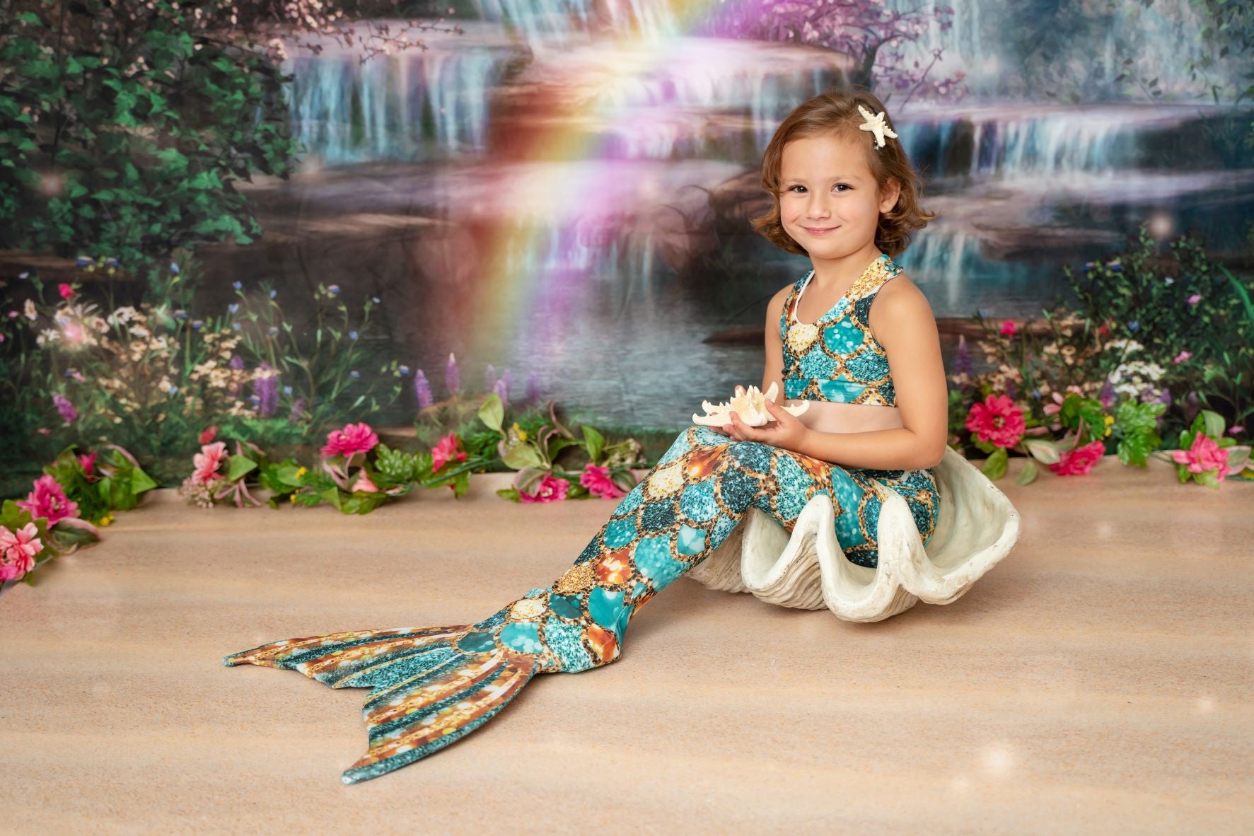 Kate Mermaid Water Summer Backdrop - Kate Backdrop
