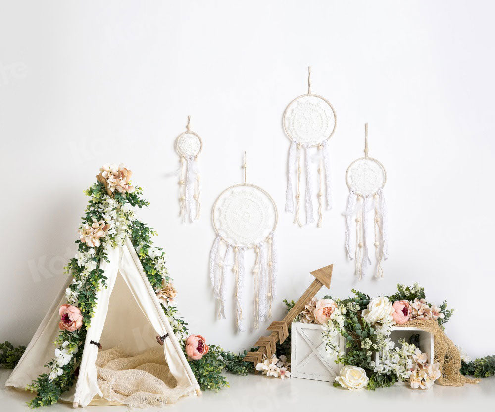 Kate Mother's Day Boho Teepee Spring Backdrop Designed by Megan Leigh Photography - Kate Backdrop