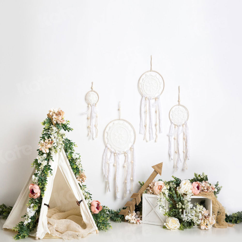 Kate Mother's Day Boho Teepee Spring Backdrop Designed by Megan Leigh Photography - Kate Backdrop