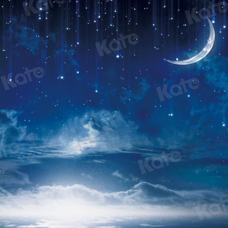 Kate Night Sky Backdrop Cloud Moon and Star Children - Katebackdrop