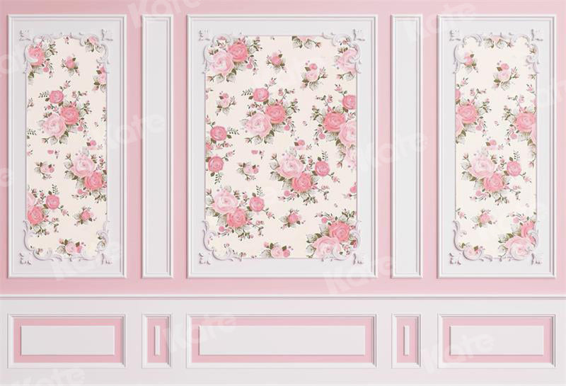 Fondo de patrón de flores rosas diseñado por Uta Mueller Fotografía