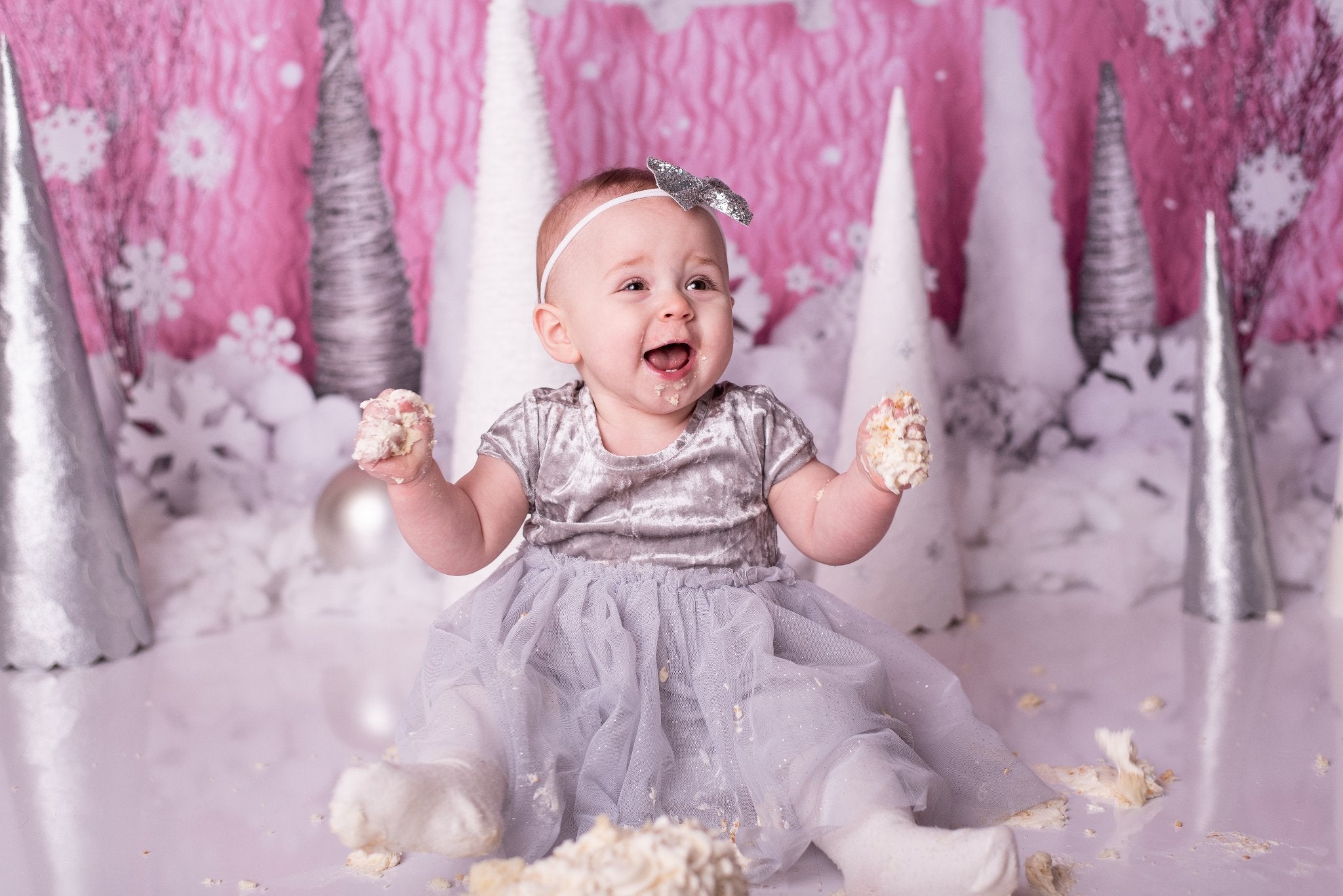 Kate Pink Winter Onederland Girly Backdrop Designed By Mandy Ringe Photography - Kate Backdrop