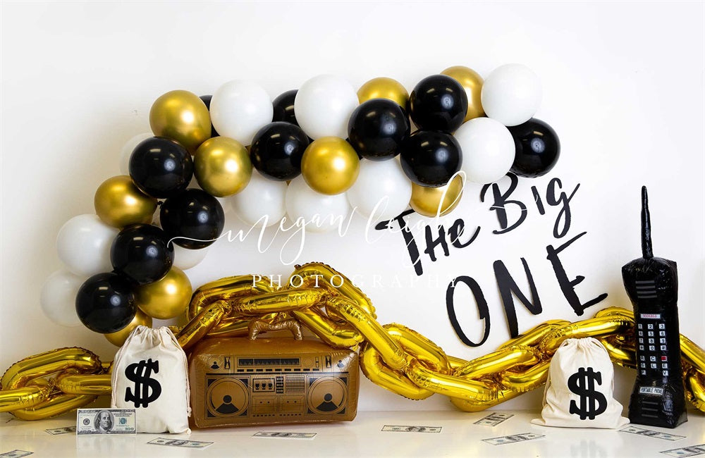 Kate PirateahThe Big One Backdrop Balloon Cake Smash for Photography Designed by Megan Leigh Photography