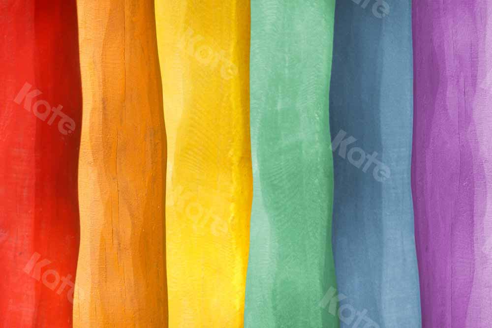 Fondo de madera arcoíris abstracto diseñado por Uta Mueller Photography