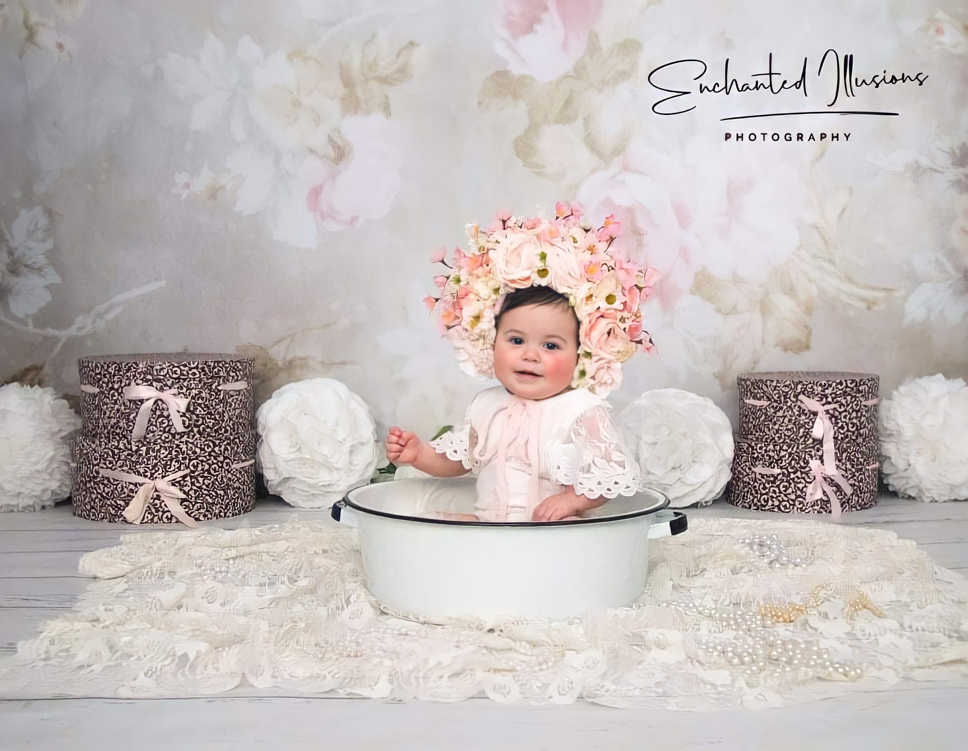 Kate Retro Blurry Bokeh Florals Backdrop for Photography Designed by JFCC - Kate Backdrop