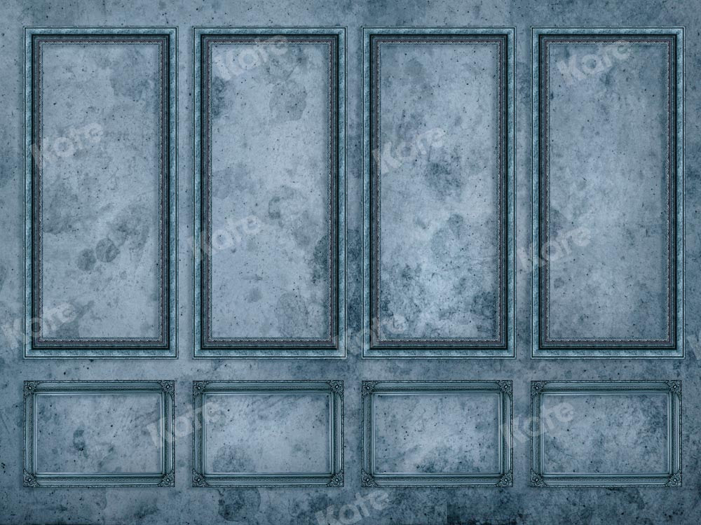 Retro Fotowand Foto Achtergrond Blauw Ontworpen door Chain Photography