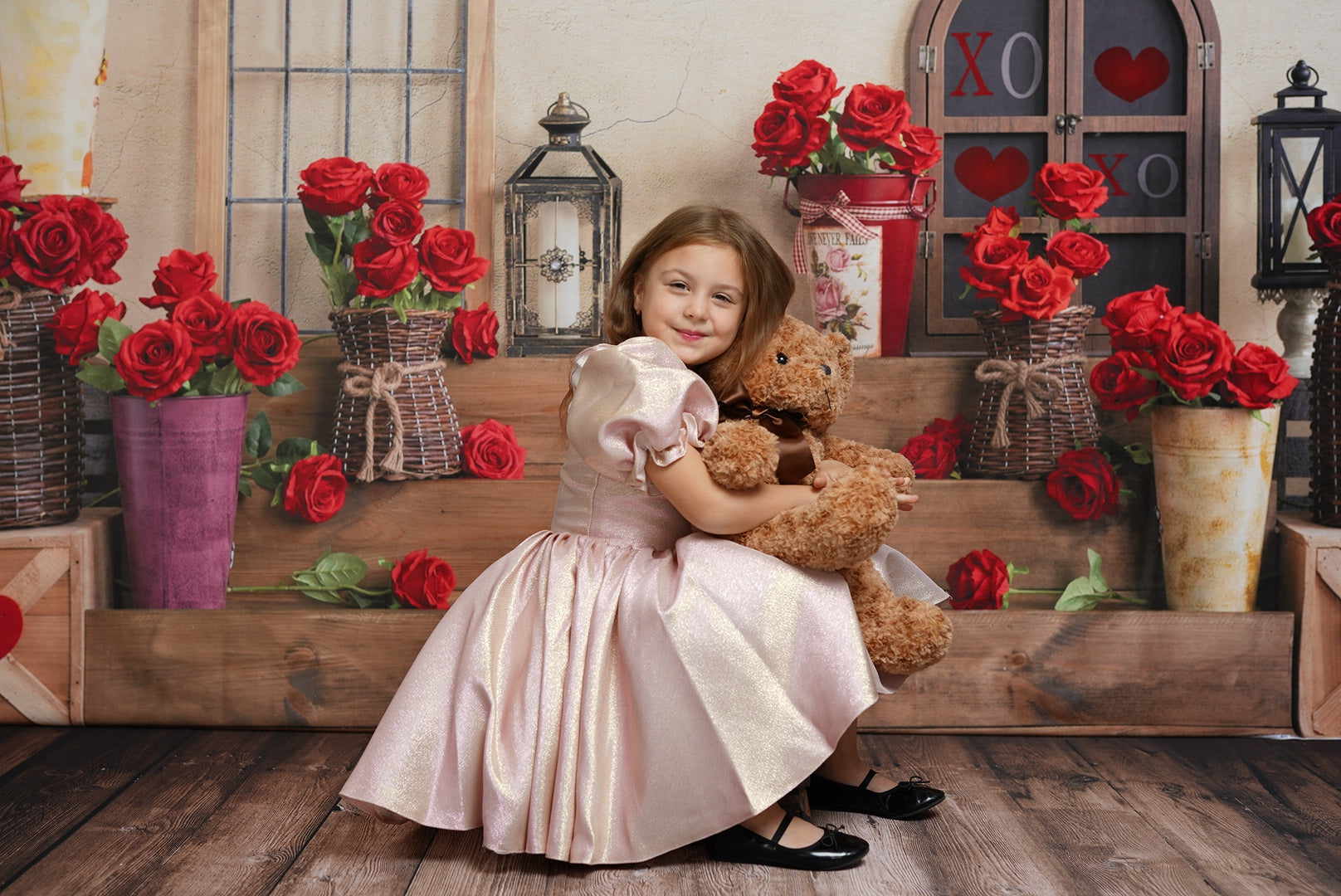 Kate Romantic Valentine's Day Backdrop Rose Designed by Emetselch - Kate Backdrop