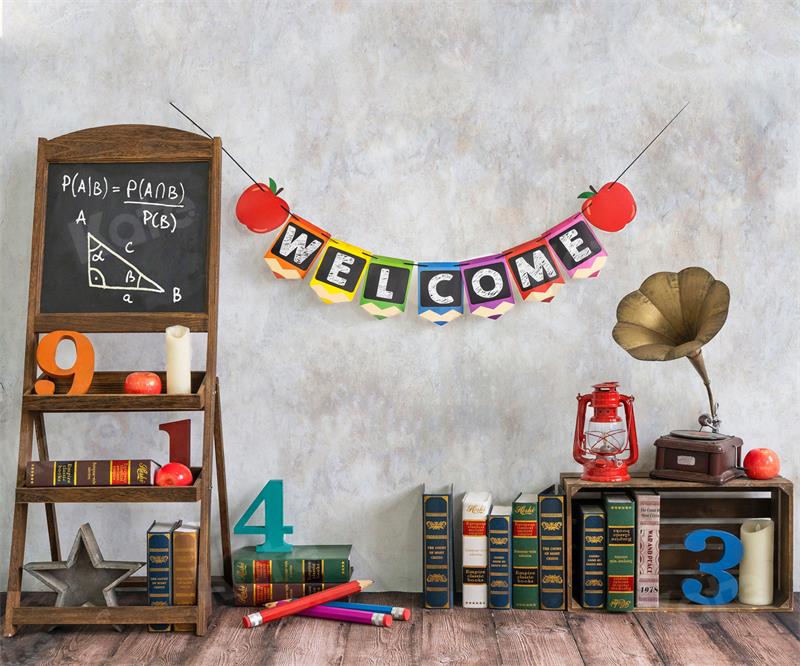 Kate School Book Backdrop Classroom for Photography