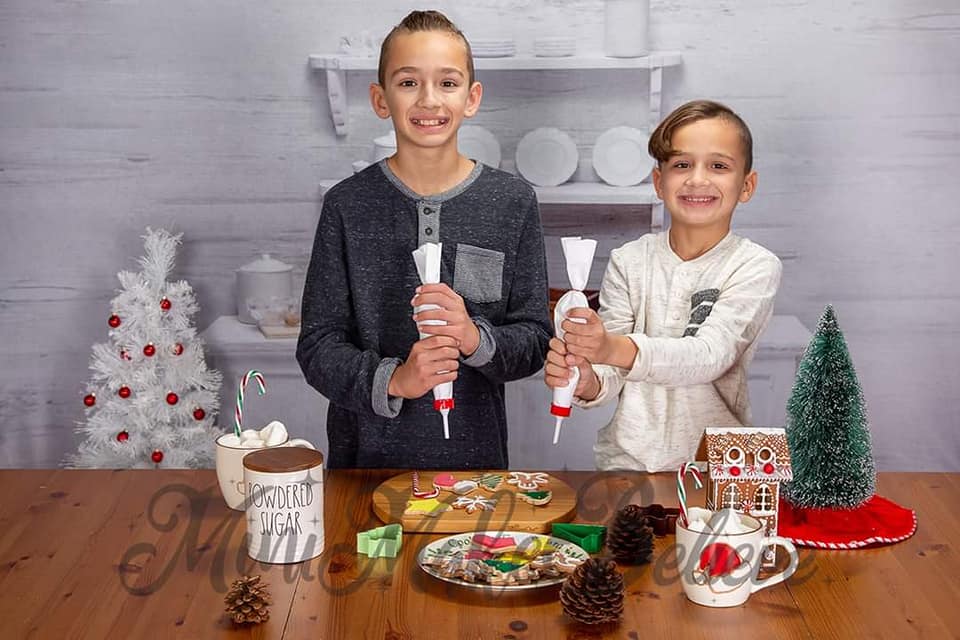 Kate Shabby White Kitchen Backdrop Designed by Mini MakeBelieve - Kate Backdrop