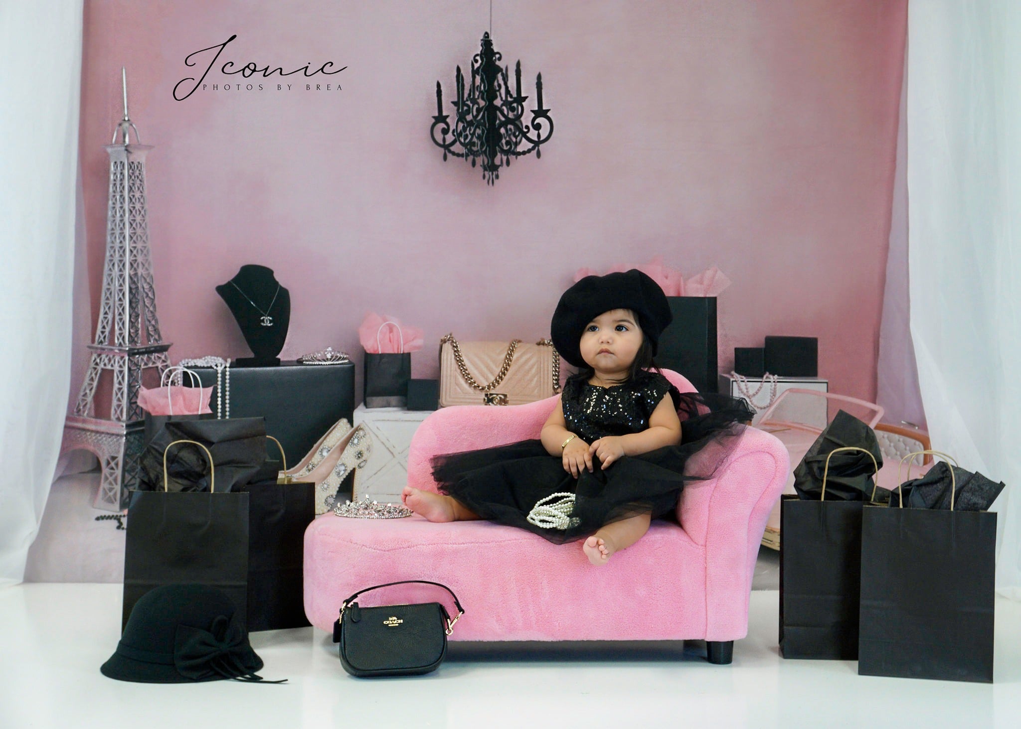 Kate Shopping Party Car Pink Backdrop Designed by Melissa King - Kate Backdrop