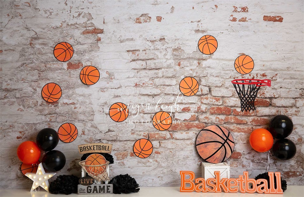 Kate Slam Dunk Backdrop Basketball Boy for Photography Designed by Megan Leigh Photography