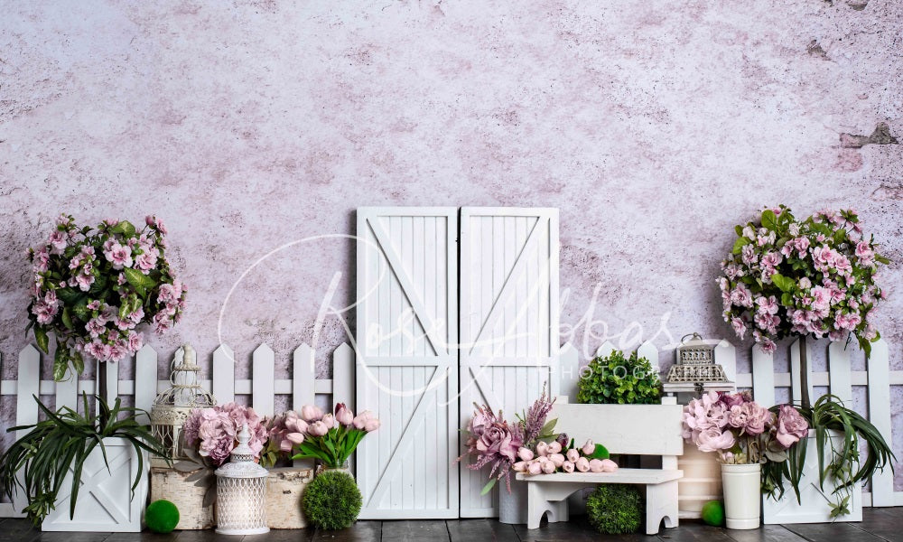 Kate Spring/Easter Bunny Backdrop Door for Photography Designed By Rose Abbas