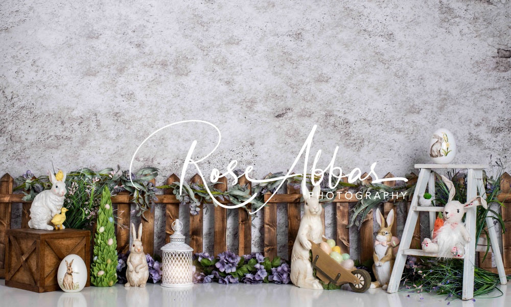 Kate Spring/Easter Bunny Backdrop Garden for Photography Designed By Rose Abbas