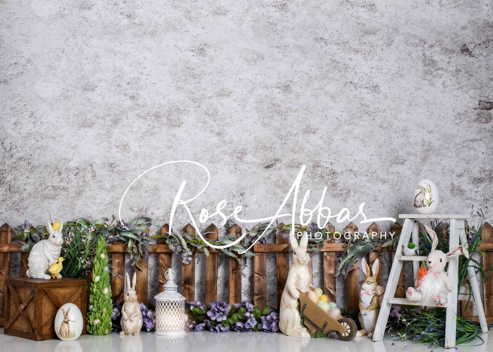 Kate Spring/Easter Bunny Backdrop Garden for Photography Designed By Rose Abbas